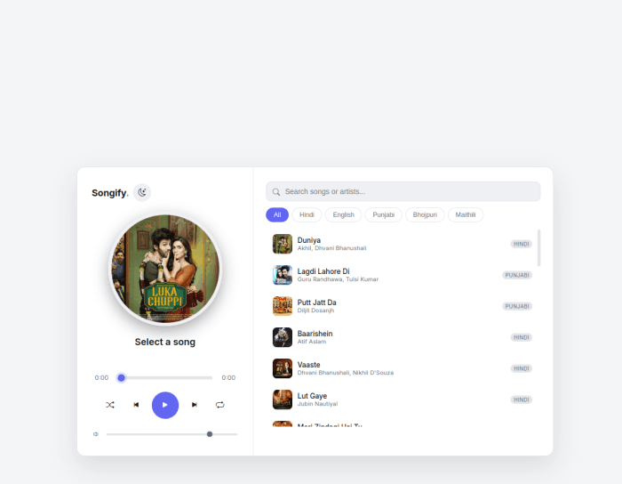 Songify Music Player